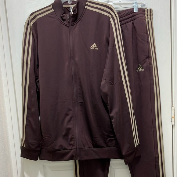 Adidas Tracksuit Warmup Sweatsuit Exercise Jogging Jump Suit jacket joggers set - Picture 1 of 16